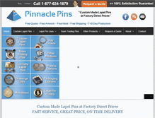 Tablet Screenshot of pinnaclepins.com